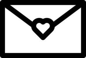 un sobre con un corazón dentro vector