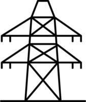 High voltage power lines icon vector