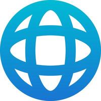 The globe logo, with a blue circle vector