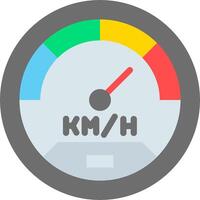 A speedometer with the word kmh on it vector
