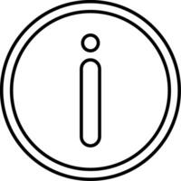 An icon of the letter i in a circle vector