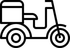 Delivery motorcycle icon vector