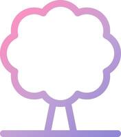 A tree icon with a purple and pink background vector