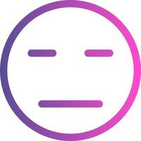 A purple and pink emoticor with a sad face vector