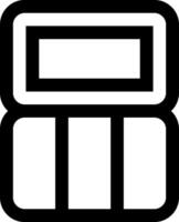 A black and white icon of a box vector