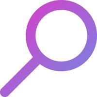 A purple and pink magnifying glass icon vector
