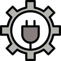 A gear wheel with a plug in it vector