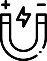 A magnet with a lightning bolt on it vector