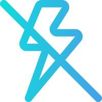 A blue lightning bolt with crossed lines vector
