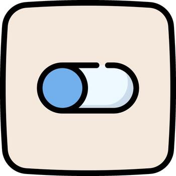 A button with a blue and white circle vector