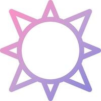 A sun icon with a purple and pink background vector