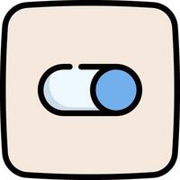 A button with a blue and white circle vector
