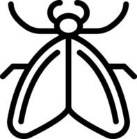 A black and white outline of a bug vector