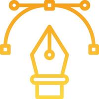 A pen and a light bulb are connected to each other vector