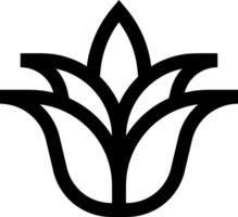 A black and white flower icon vector