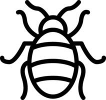 A black and white bug icon on a white background vector