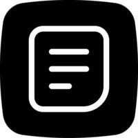 A black and white icon of a paper document vector