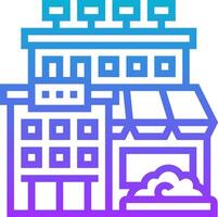 A building with a cloud on top of it vector