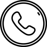 A phone icon in a circle vector