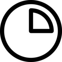 A black and white circle with a clock in it vector