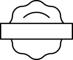 A black and white image of a badge vector