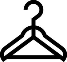 A black and white image of a hanger vector
