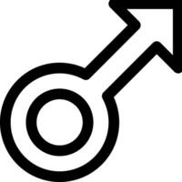 A male symbol with an arrow pointing to it vector