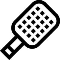 A tennis racket icon on a white background vector