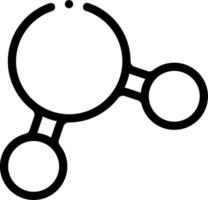 A black and white image of a circle with two circles vector