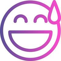 A smiley face with a tear drop on it vector