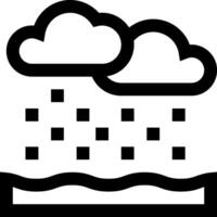 Rain icon with clouds and rain vector