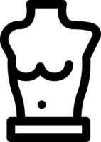 A black and white silhouette of a mannequin vector