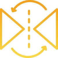 A yellow arrow pointing to the left and right vector