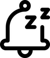 A black and white icon of a bell vector
