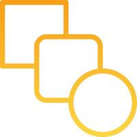 A yellow square with two circles on it vector