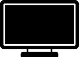 A black and white computer monitor with a white background vector