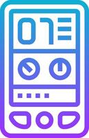 A phone with a clock and a timer on it vector