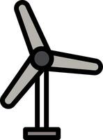 A wind turbine on a white background vector