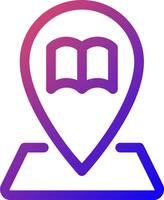Bookmark icon with map pointer vector