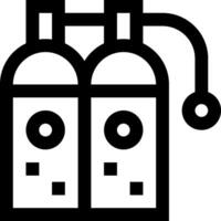 A black and white image of two bottles vector