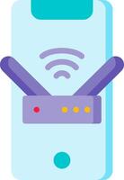A phone with a wifi router on it vector