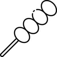 A lollipop with four rings on it vector
