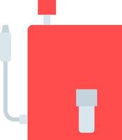 A red box with a cable connected to it vector
