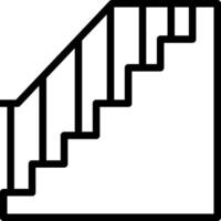 A black and white image of a staircase vector