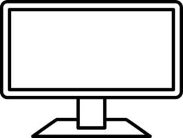A computer monitor with a white background vector