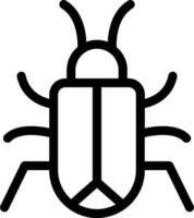 A black and white bug icon on a white background vector