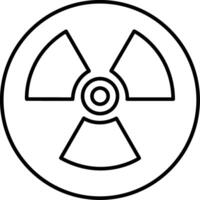 A radiation symbol on a white background vector