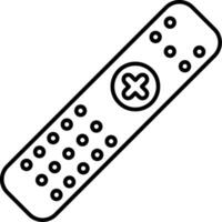 A black and white drawing of a remote control vector