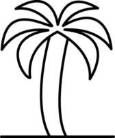 Palm tree coloring pages vector