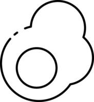 An egg icon in a line drawing vector